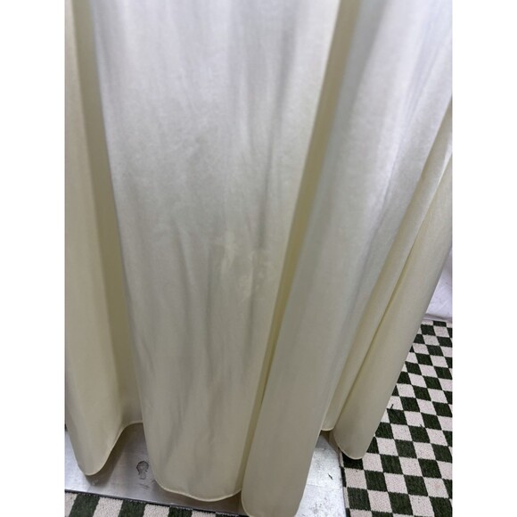 VTG 60s Romantic Nightgown Dress sz S Cream Nylon Lace Floral Lingerie Ethereal - Picture 13 of 16